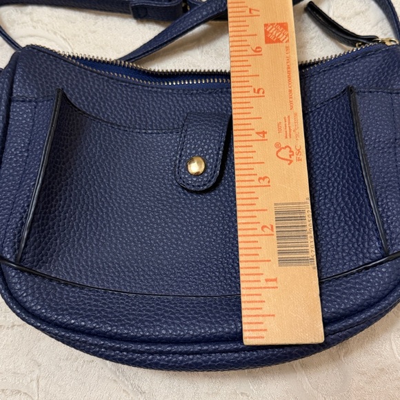 VAN HEUSEN PURSE WITH MATCHING WALLET ADJUSTABLE STRAP NAVY BLUE - Picture 8 of 8